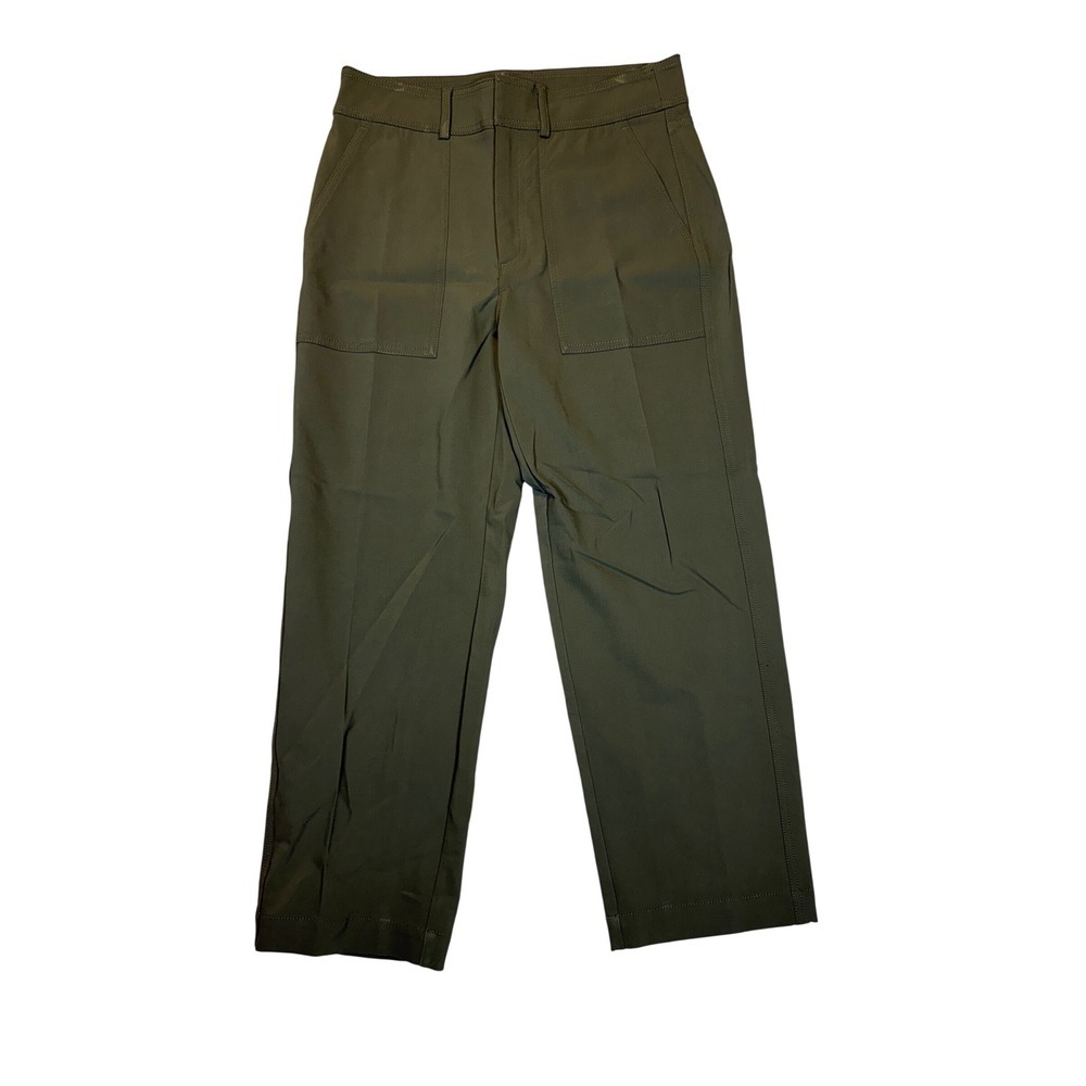 Chico's Olive Green Utility Straight Leg Pants Womens 0.5R US 6R